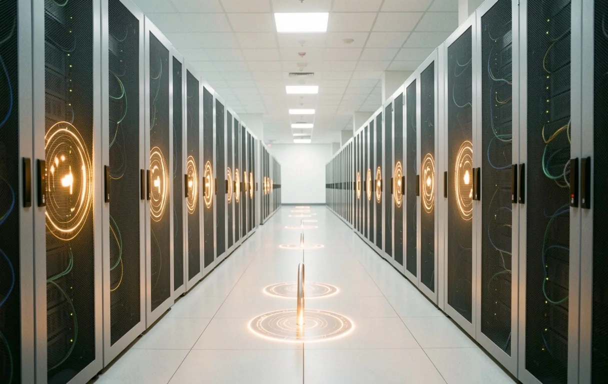 High-precision data infrastructure close-up