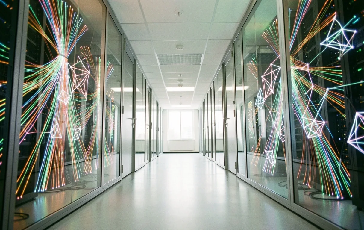 Interior view of a high-performance data synchronization facility